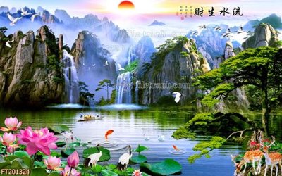 File gốc File in tranh tường 3D FT201324 (in ấn) không giới hạn