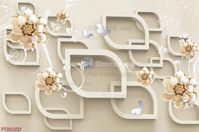 File gốc in ấn File in tranh tường 3D FT201337 chuẩn màu CMYK