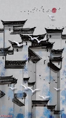 File in trần File in tranh tường 3D FT201413 (file gốc) phong thủy