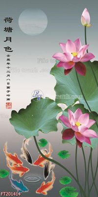 File tranh File in tranh tường 3D FT201414 (file gốc) chuẩn màu in