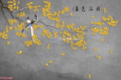 File tranh File in tranh tường 3D FT201466 (bản gốc) in lụa dán tường