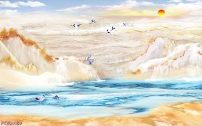 File tranh gốc in trần nhà File in tranh tường 3D FT201489 3D