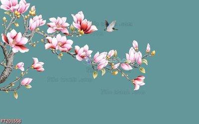 File gốc File in tranh tường 3D FT201558 (in lụa) hoa văn cổ điển