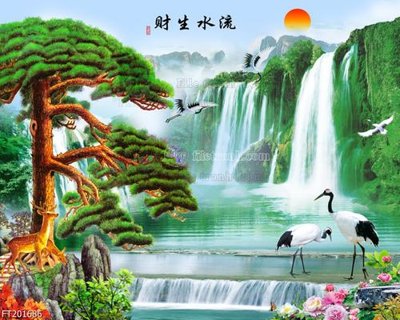 File tranh File in tranh tường 3D FT201686 (gốc) chủ đề tĩnh vật