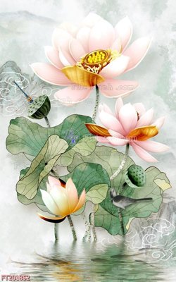 File tranh gốc PSD File in tranh tường 3D FT201852 còn nguyên layer