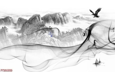 Ảnh gốc File in tranh tường 3D FT201939 (độ nét cao) in tráng gương