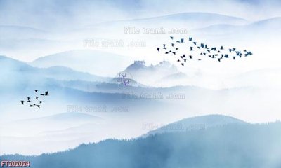 File tranh File in tranh tường 3D FT202024 (bản gốc) in lụa 3D