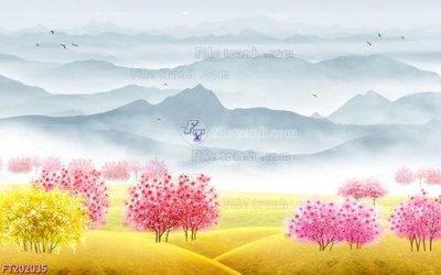 File PSD File in tranh tường 3D FT202035 (nguyên gốc) chất lượng cao