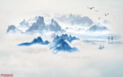 File tranh File in tranh tường 3D FT202043 (gốc) in vải canvas