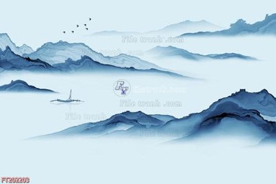 Ảnh gốc File in tranh tường 3D FT202203 (độ nét cao) in tráng gương