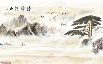 File gốc File in tranh tường 3D FT202221 (trang trí) cho phòng khách