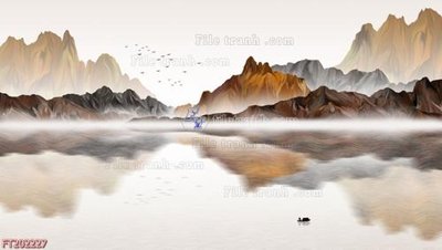 Download file gốc File in tranh tường 3D FT202227 (in lụa) nghệ thuật