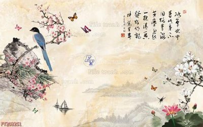 Chi tiết file tranh tráng gương File in tranh tường 3D FT202251 (ảnh gốc)