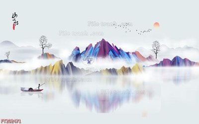 Ảnh gốc File in tranh tường 3D FT202471 (nét căng) in mica