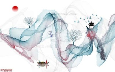 Tải file File in tranh tường 3D FT202497 (gốc) chủ đề hoa sen