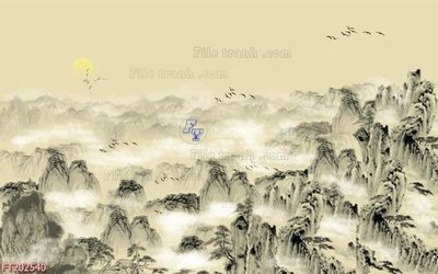 Download file gốc File in tranh tường 3D FT202540 (in lụa) tranh 3D