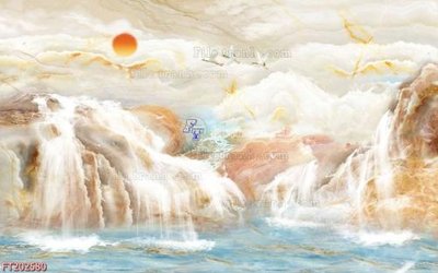 File in trần File in tranh tường 3D FT202580 (bản gốc) mây trời