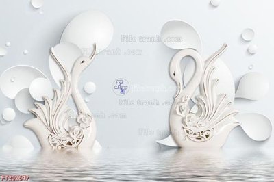 File tranh File in tranh tường 3D FT202647 (bản gốc) in lụa 3D