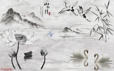 File in mica File in tranh tường 3D FT202764 (bản gốc) làm vách ngăn