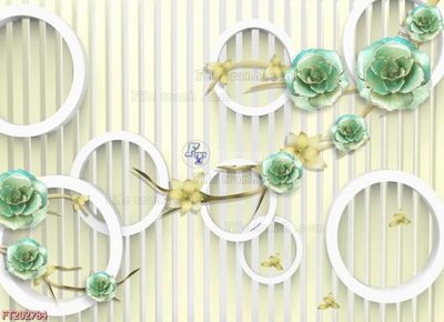 File tranh File in tranh tường 3D FT202784 (gốc) phong cách tối giản