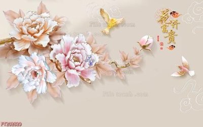 File gốc File in tranh tường 3D FT202829 (in lụa) trang trí tường