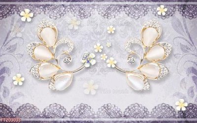 File in mica File in tranh tường 3D FT203033 (bản gốc) sắc sảo