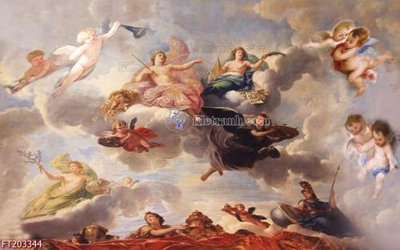 Download file gốc File in tranh tường 3D FT203344 (in lụa) tranh 3D