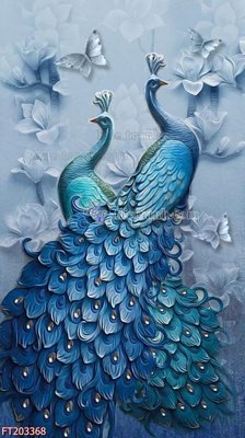 File in trần File in tranh tường 3D FT203368 (bản gốc) hoa văn