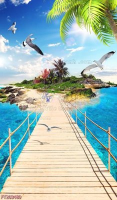 File tranh File in tranh tường 3D FT203489 (file gốc) chuẩn màu in