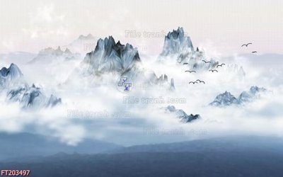 File tranh File in tranh tường 3D FT203497 (gốc) in trên kính