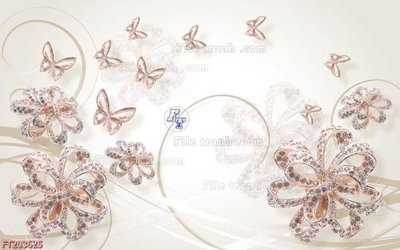 Ảnh gốc File in tranh tường 3D FT203625 (độ nét cao) in mica