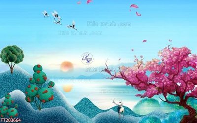 File tranh gốc File in tranh tường 3D FT203664 (bản đẹp) độc quyền