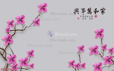 File in trần File in tranh tường 3D FT203706 (file gốc) hoa văn 3D