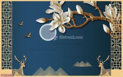 File in trần File in tranh tường 3D FT203860 (bản gốc 3D) sống động