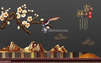 File PSD File in tranh tường 3D FT203974 (nguyên bản) cho thiết kế