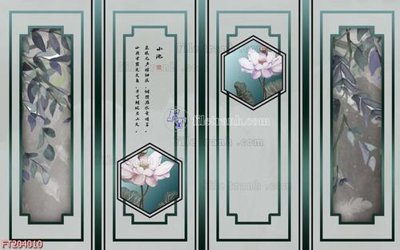 Download file gốc File in tranh tường 3D FT204010 (in lụa) hoa lá