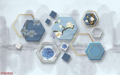 File tranh PSD File in tranh tường 3D FT204016 chất lượng cao