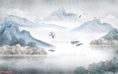 File gốc in tráng gương File in tranh tường 3D FT204033 chi tiết