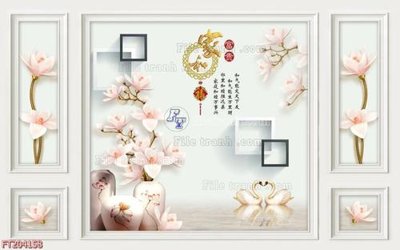 File in trần File in tranh tường 3D FT204158 (bản gốc) 5D