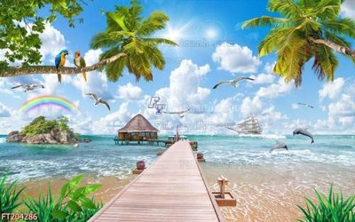 File tranh File in tranh tường 3D FT204286 (gốc) phong cách tối giản