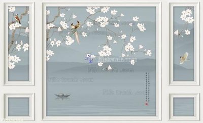 File in lụa File in tranh tường 3D FT204344 (chất lượng cao) File in tranh tường 3D FT204344