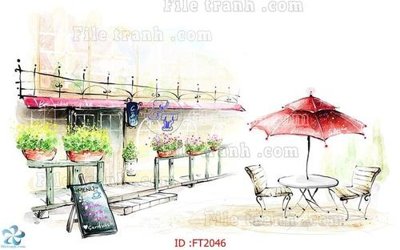 File gốc File psd tường quán cà phê FT2046 (ảnh rõ nét) để in