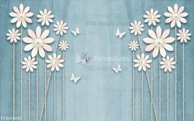 File in trần File in tranh tường 3D FT204611 (file gốc) hoa văn 3D