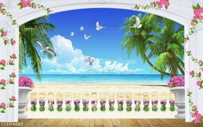 File gốc File in tranh tường 3D FT204685 (chủ đề hiện đại) trang trí