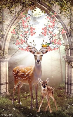 File PSD File in tranh tường 3D FT204773 (bản gốc) dễ dàng edit