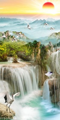 File gốc File in tranh tường 3D FT204809 (chuẩn CMYK) cho nhà in