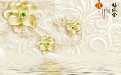 File in lụa File in tranh tường 3D FT204960 (hoa văn) File in tranh tường 3D FT204960