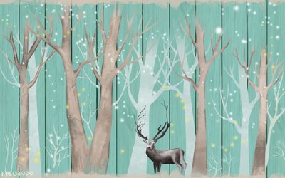 File gốc File in tranh tường 3D FT204999 (in lụa) hoa văn cổ điển