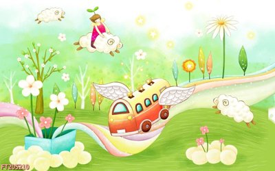 File in trần File in tranh tường 3D FT205210 (bản gốc) mây trời