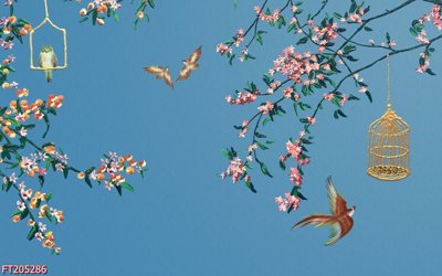 File in trần File in tranh tường 3D FT205286 (bản gốc 3D) sống động